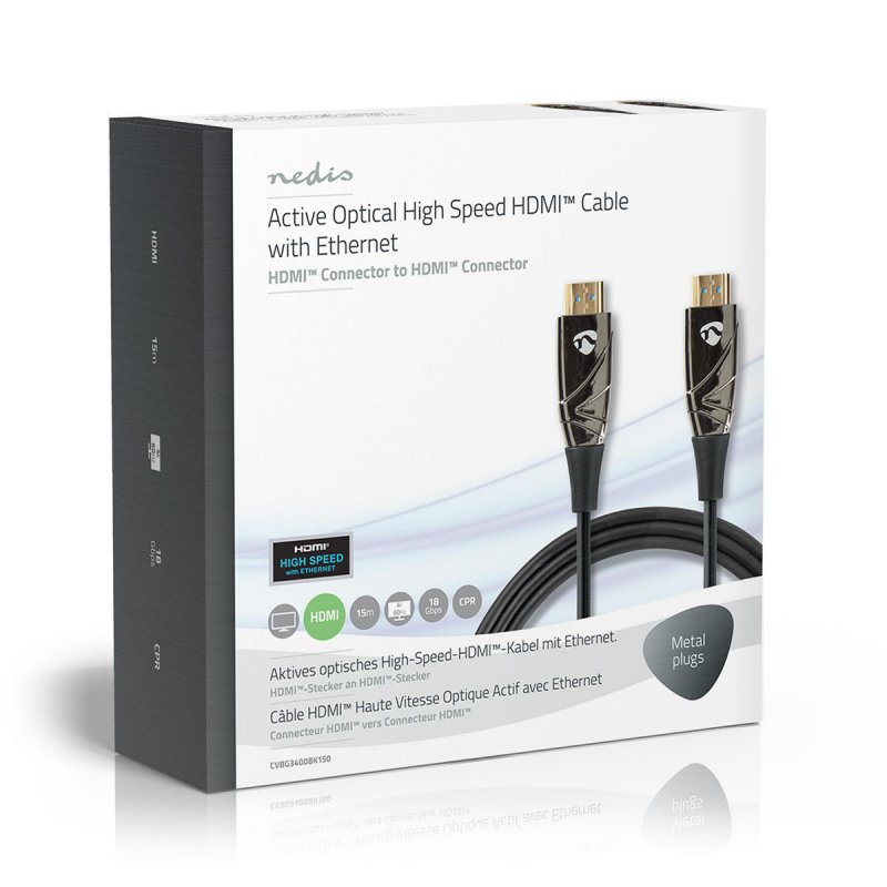 Aktivní Optický High Speed HDMI™ Kabel s Ethernetem  CVBG3400BK150 - obrázek č. 5