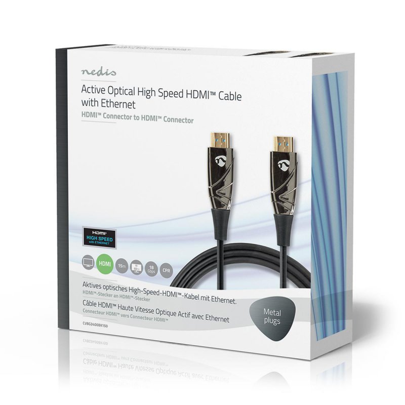 Aktivní Optický High Speed HDMI™ Kabel s Ethernetem  CVBG3400BK150 - obrázek č. 4