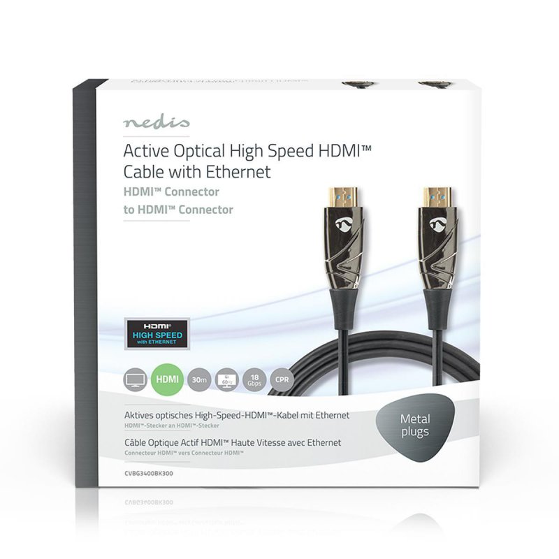 Aktivní Optický High Speed HDMI™ Kabel s Ethernetem  CVBG3400BK300 - obrázek č. 3