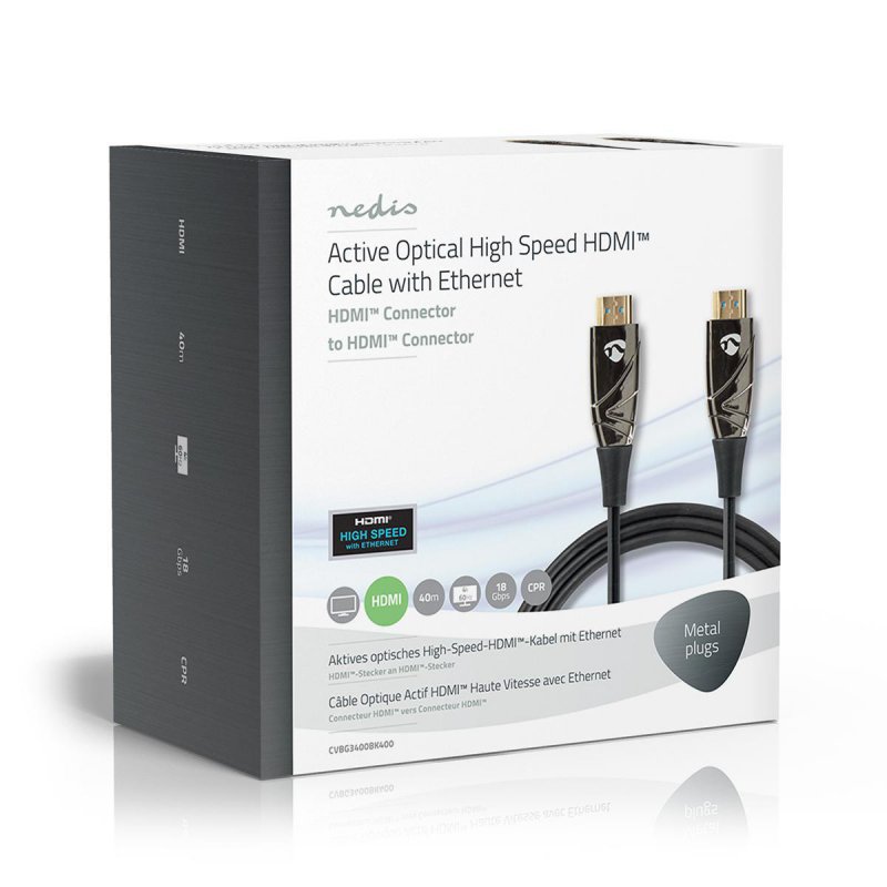 Aktivní Optický High Speed HDMI™ Kabel s Ethernetem  CVBG3400BK400 - obrázek č. 5