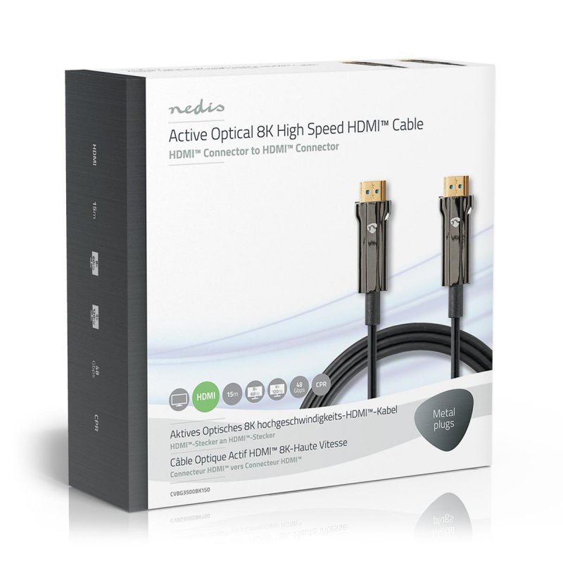 Aktivní Optický Ultra High Speed HDMI™ Kabel s Ethernetem  CVBG3500BK150 - obrázek č. 5