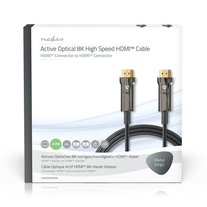 Aktivní Optický Ultra High Speed HDMI™ Kabel s Ethernetem  CVBG3500BK200 - obrázek č. 3