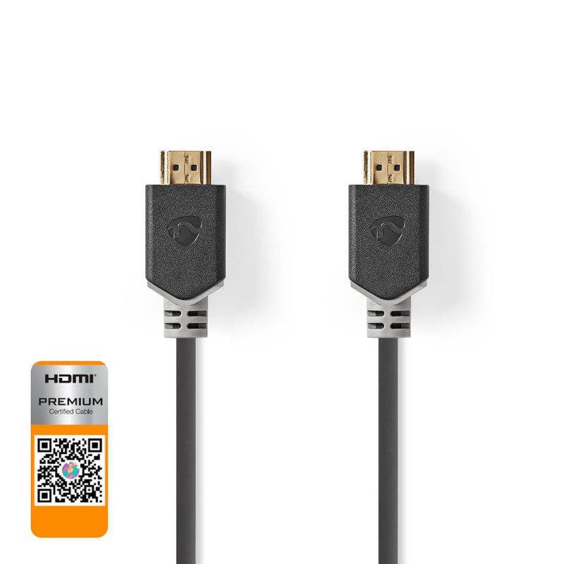 Premium Vysokorychlostní HDMI ™ kabel s Ethernetem | Konektor HDMI ™ | Konektor HDMI ™ | 4K@60Hz | 18 Gbps | 1.00 m | Kulatý | P - obrázek produktu