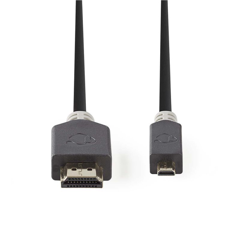 High Speed HDMI™ kabel s Ethernetem | Konektor HDMI ™ | Konektor HDMI ™ | 4K@30Hz | 10.2 Gbps | 2.00 m | Kulatý | PVC | Antracit - obrázek č. 1