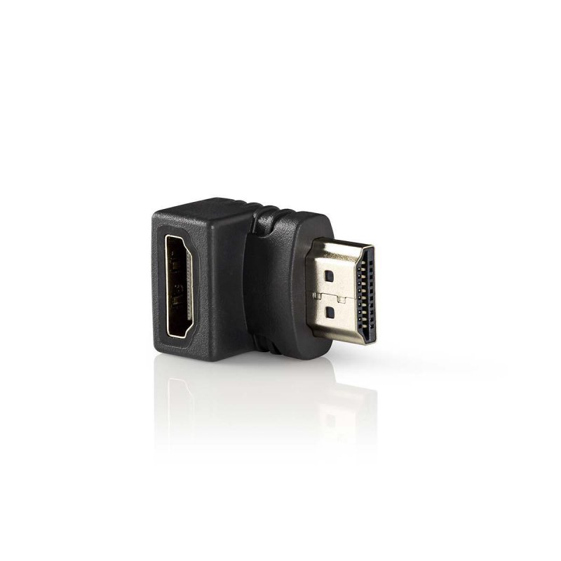 HDMI™ Adaptér | Konektor HDMI ™ | HDMI ™ Zásuvka | Pozlacené | Úhlový 90° | ABS | Antracit | 1 kusů | Box s Okénkem - obrázek č. 2