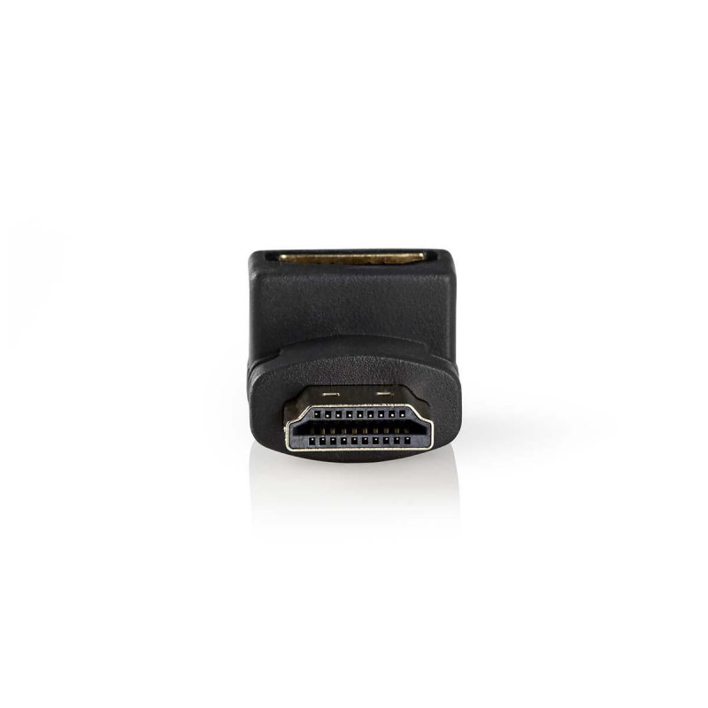 HDMI™ Adaptér | Konektor HDMI ™ | HDMI ™ Zásuvka | Pozlacené | Úhlový 90° | ABS | Antracit | 1 kusů | Box s Okénkem - obrázek č. 1