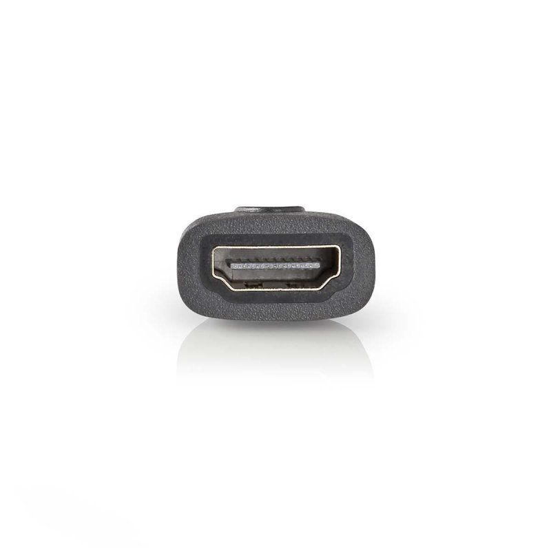 HDMI™ Adaptér | Mikro konektor HDMI ™ | HDMI ™ Zásuvka | Pozlacené | Přímý | ABS | Antracit | 1 kusů | Box s Okénkem - obrázek č. 1