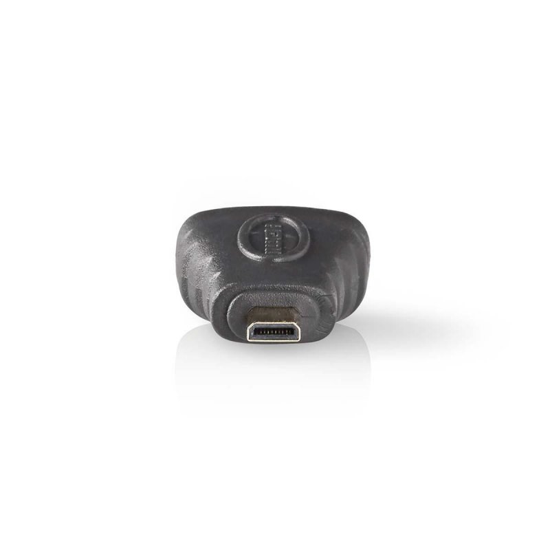 HDMI™ Adaptér | Mikro konektor HDMI ™ | HDMI ™ Zásuvka | Pozlacené | Přímý | ABS | Antracit | 1 kusů | Box s Okénkem - obrázek č. 2