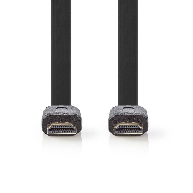 High Speed HDMI™ kabel s Ethernetem | Konektor HDMI ™ | Konektor HDMI ™ | 4K@30Hz | 10.2 Gbps | 2.00 m | Plochý | PVC | Černá | - obrázek č. 1