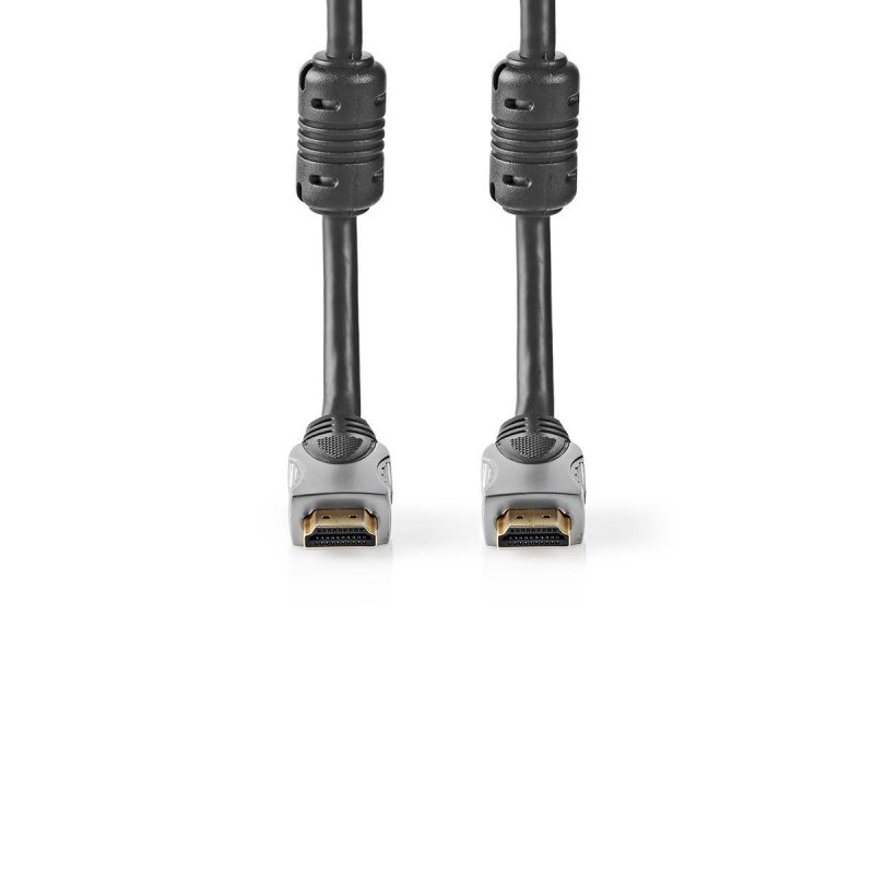 High Speed HDMI™ kabel s Ethernetem | Konektor HDMI ™ | Konektor HDMI ™ | 4K@60Hz | 10.2 Gbps | 15.0 m | Kulatý | PVC | Černá | - obrázek č. 1