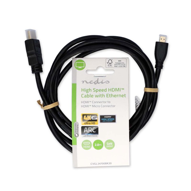 High Speed HDMI™ kabel s Ethernetem  CVGL34700BK20 - obrázek č. 2