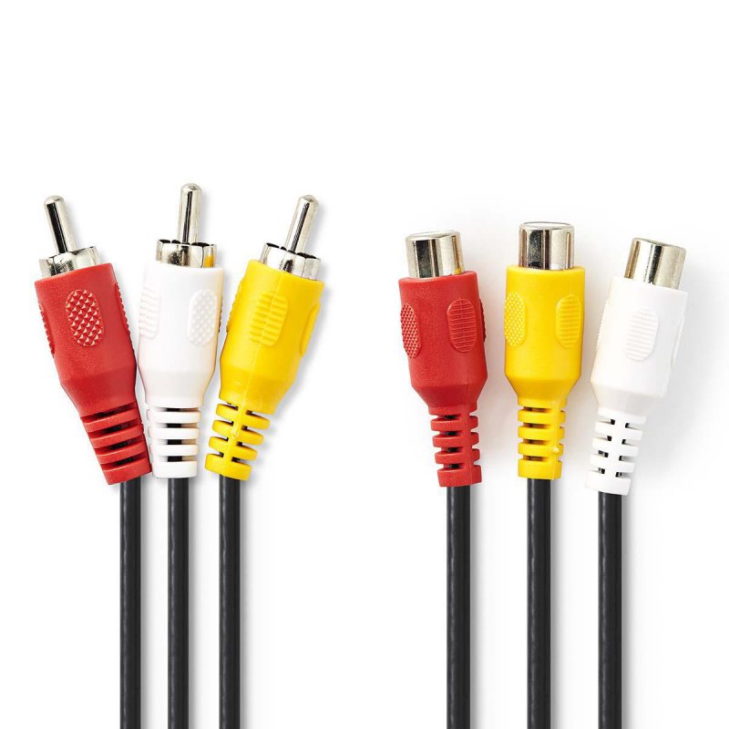 Kompozitní video kabel | 3x RCA Zástrčka  CVGP24305BK50 - obrázek produktu