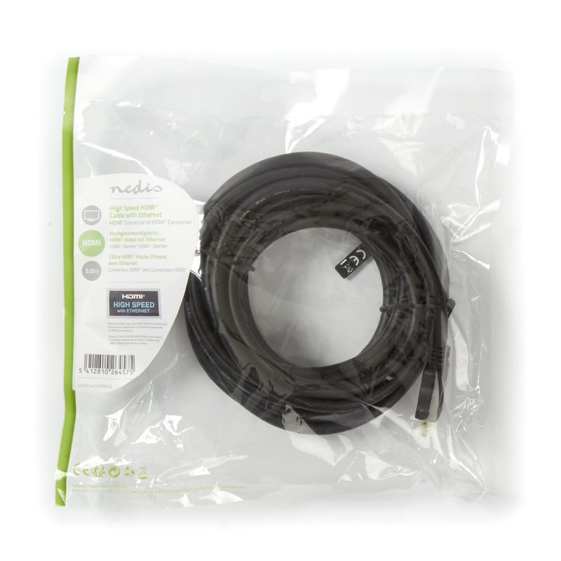 High Speed HDMI™ kabel s Ethernetem | Konektor HDMI ™ | Konektor HDMI ™ | 4K@30Hz | ARC | 10.2 Gbps | 5.00 m | Kulatý | PVC | Če - obrázek č. 3
