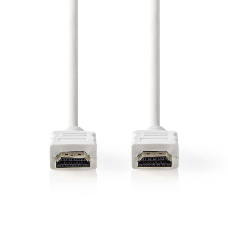 High Speed HDMI™ kabel s Ethernetem | Konektor HDMI ™ | Konektor HDMI ™ | 4K@30Hz | 10.2 Gbps | 10.0 m | Kulatý | PVC | Bílá | P - obrázek č. 1