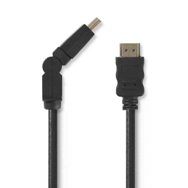 High Speed HDMI™ kabel s Ethernetem | Otočný HDMI ™ Connector | Konektor HDMI ™ | 4K@30Hz | 10.2 Gbps | 1.50 m | Kulatý | PVC | - obrázek produktu
