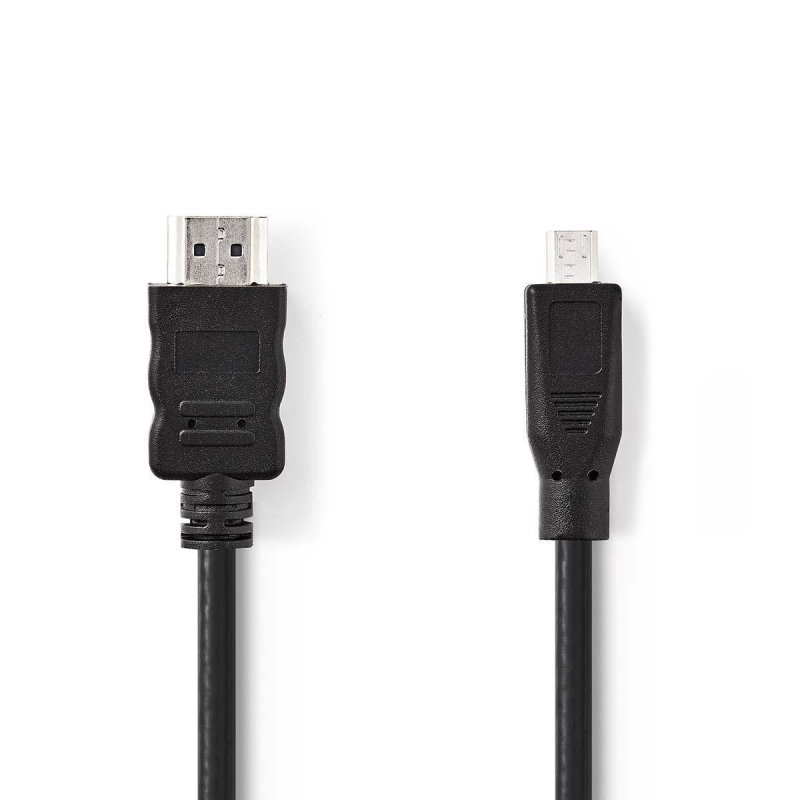 High Speed HDMI™ kabel s Ethernetem | Konektor HDMI ™ | Mikro konektor HDMI ™ | 4K@30Hz | 10.2 Gbps | 2.00 m | Kulatý | PVC | Če - obrázek produktu