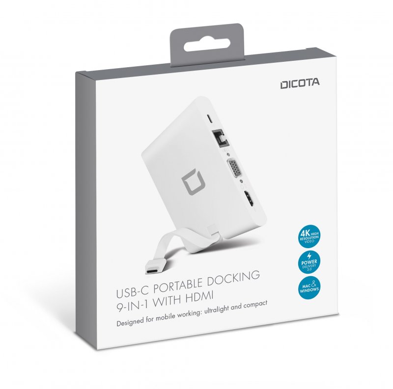 Dicota USB-C Portable Docking 9-v-1 - obrázek č. 4