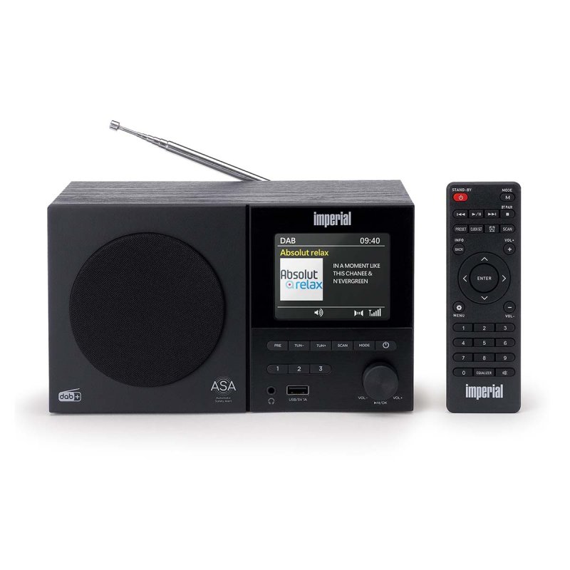 Rádio DAB+/FM mono s funkcí Bluetooth®, USB a ASA DABMAN-120BK - obrázek č. 2