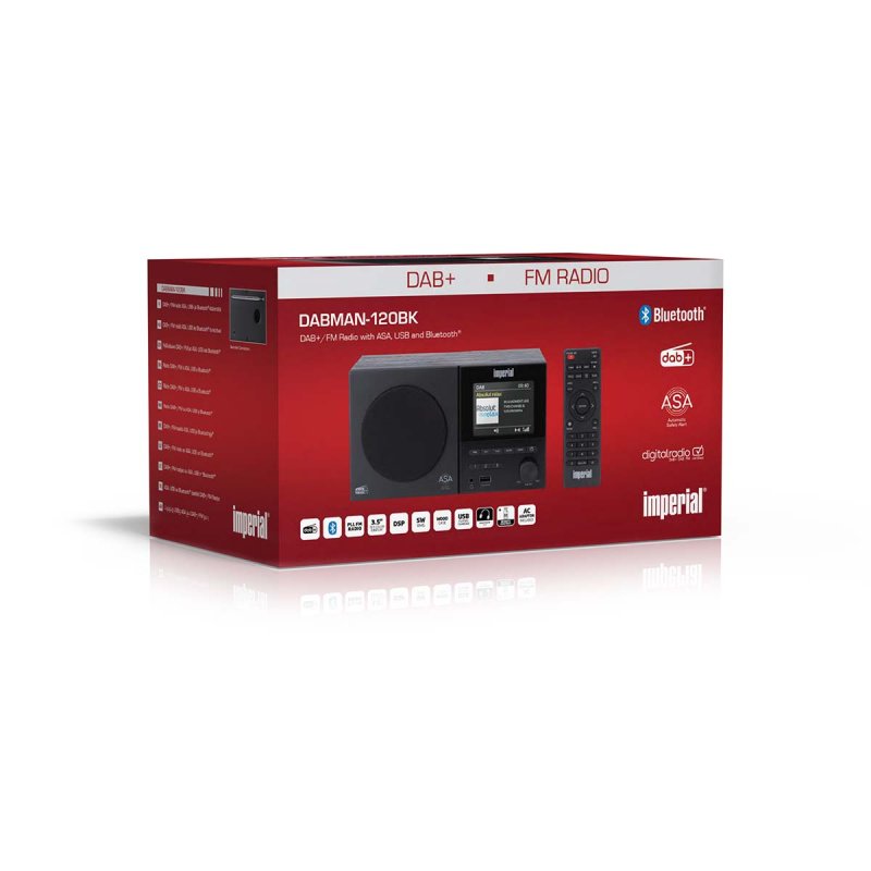 Rádio DAB+/FM mono s funkcí Bluetooth®, USB a ASA DABMAN-120BK - obrázek č. 8