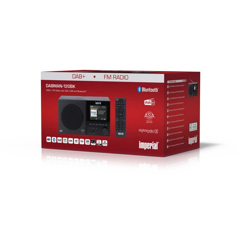 Rádio DAB+/FM mono s funkcí Bluetooth®, USB a ASA DABMAN-120BK - obrázek č. 7