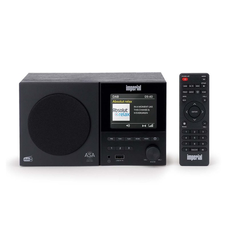Rádio DAB+/FM mono s funkcí Bluetooth®, USB a ASA DABMAN-120BK - obrázek č. 1
