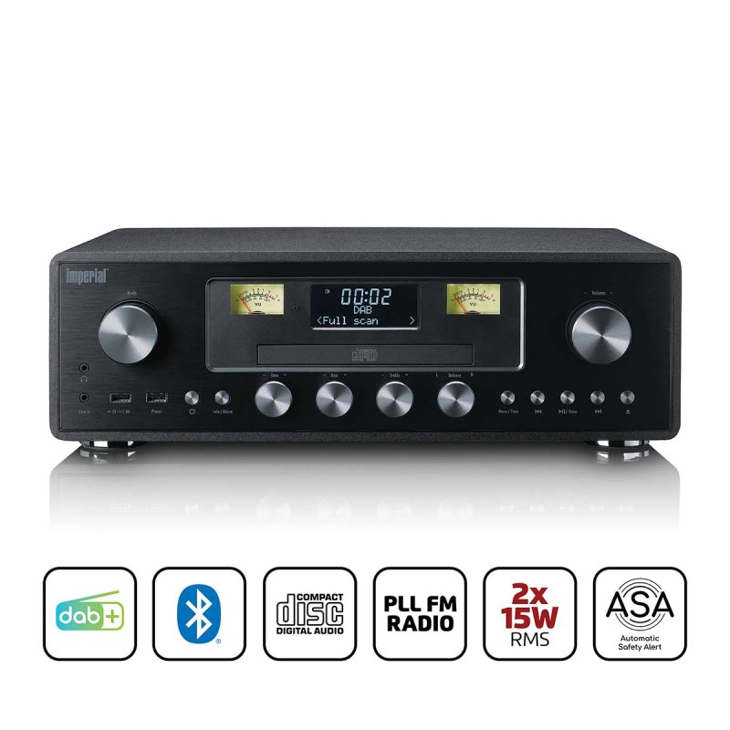 DAB+/FM Radio with CD Player, USB, Bluetooth and ASA function DABMAN280CDBK - obrázek produktu