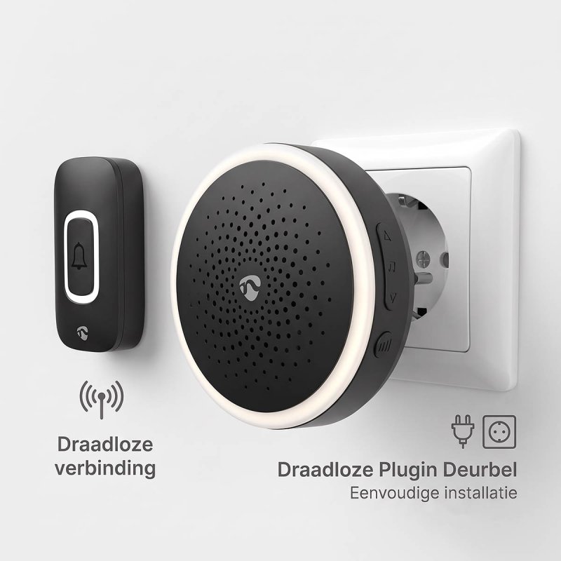 Bezdrátový Zvonek | Napájení z baterie / Síťové napájení  DOORB10CBK - obrázek č. 9