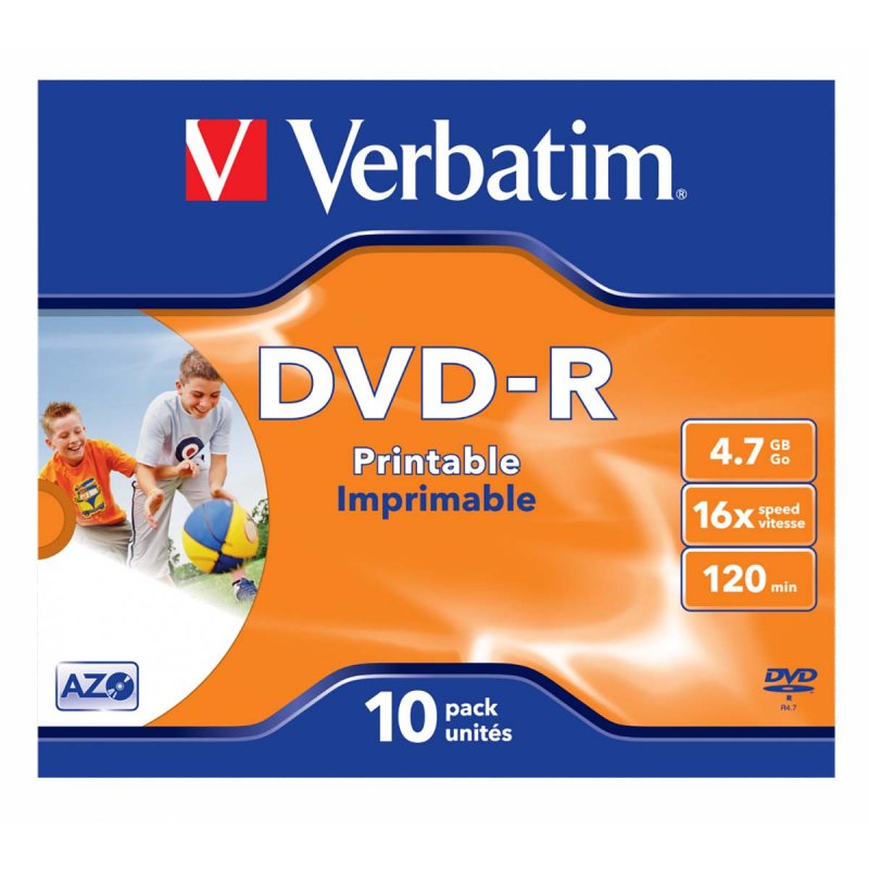 DVD-R 16x 4.7GB Printable 10 Pack Jewel Case - obrázek č. 3