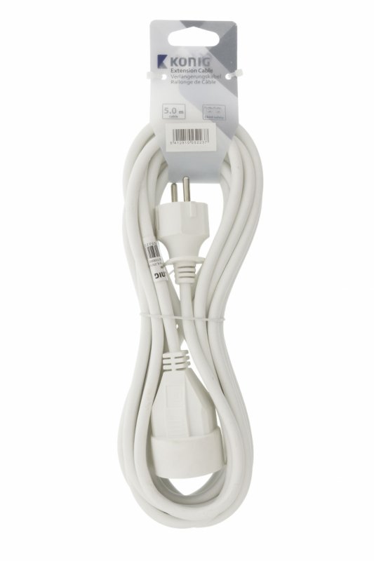 Napájecí prodlužovací kabel 5 m H05VV-F 3G1.5 IP20 Bílá - obrázek č. 3