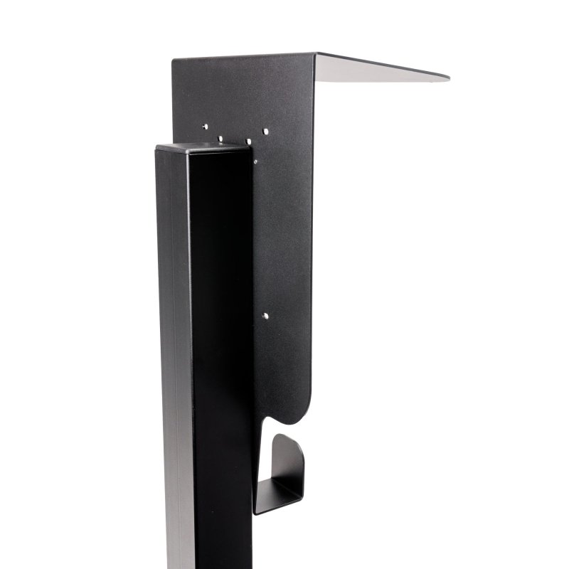 Platinet univerzální stojan se stříškou PEVSTANDUNI pro Wallboxy, pozink, držák kabelu, 130cm, černá - obrázek č. 7