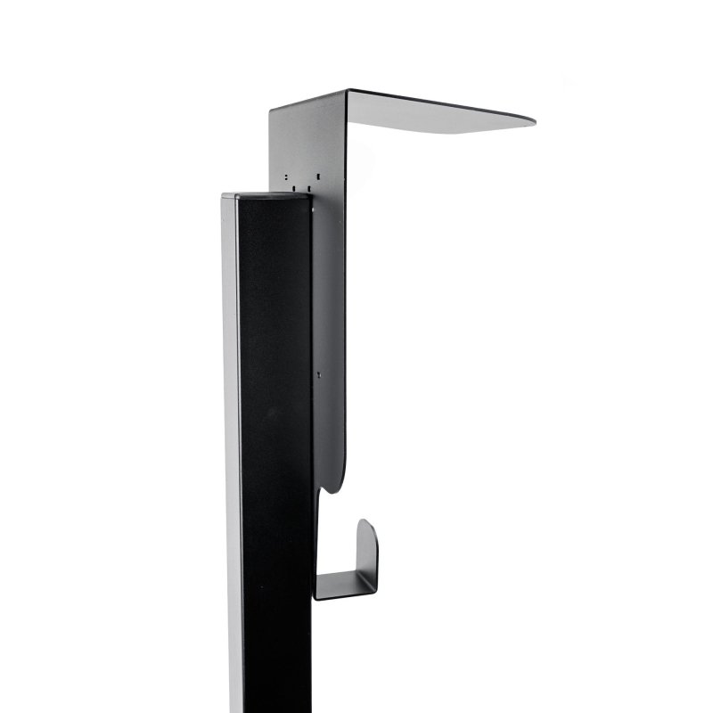 Platinet univerzální stojan se stříškou PEVSTANDUNI pro Wallboxy, pozink, držák kabelu, 130cm, černá - obrázek č. 5