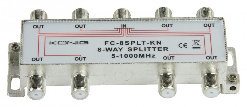 CATV Rozbočovač 11 dB / 5-1000 MHz - 8 Výstupy - obrázek produktu