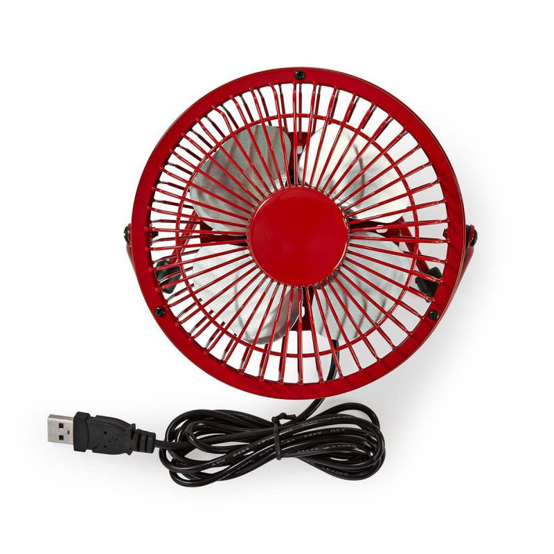 Stolní Ventilátor | Napájení z USB | Průměr: 10 cm | 3 W | 1-Rychlostní | Cervená - obrázek č. 6