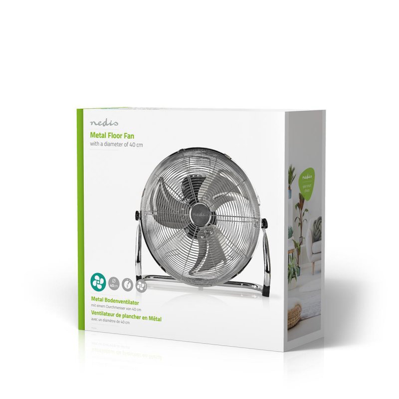 Stojanový ventilátor | 400 mm | 3-Rychlostní | Naklápěcí | Kov - obrázek č. 8