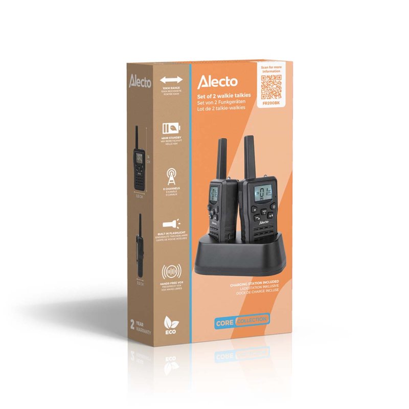 Vysílačka | 2 sluchátka | Do 10 km  FR200BK - obrázek č. 6