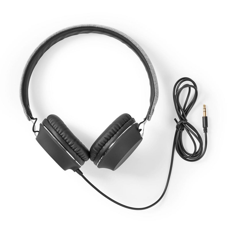 Kabelová sluchátka na uši | 3,5 mm | Délka kabelu: 1.20 m | Černá/Šedá - obrázek č. 5