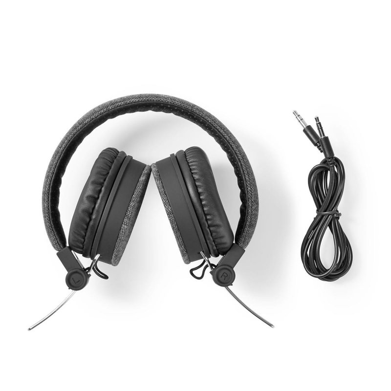 Kabelová sluchátka na uši | 3,5 mm | Délka kabelu: 1.20 m | Černá/Antracitová - obrázek č. 5
