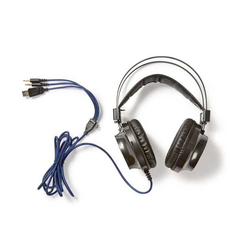 Herní headset | Přes Uši | Stereo | USB Type-A / 2x 3.5 mm | Vestavěný mikrofon | 2.20 m | Normal Osvětlení - obrázek č. 2