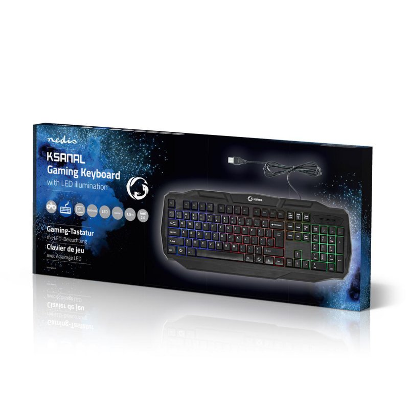 Wired Gaming Keyboard | USB 2.0  GKBD100BKUS - obrázek č. 3