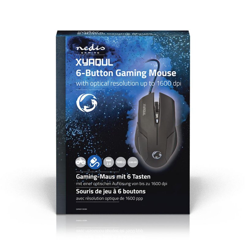Gaming Mouse | Kabelové | 800 / 1200 / 1600 dpi  GMWD100BK - obrázek č. 2