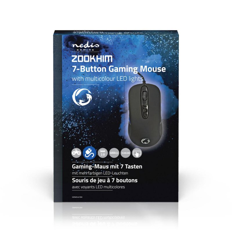 Gaming Mouse | Kabelové | DPI: 4000 dpi | Ano | Počet tlačítek: 7 | Ano | Pro praváky | 1.80 m | RGB - obrázek č. 6