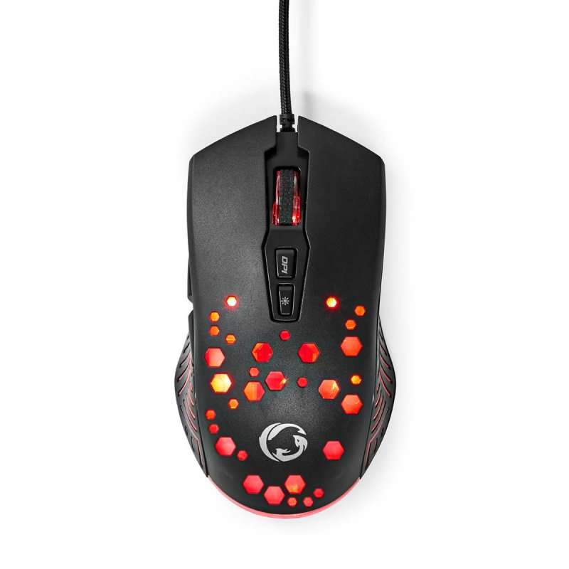 Gaming Mouse | Kabelové | 800 / 1200 / 2400 / 3200 / 4800 / 7200 dpi  GMWD410BK - obrázek produktu