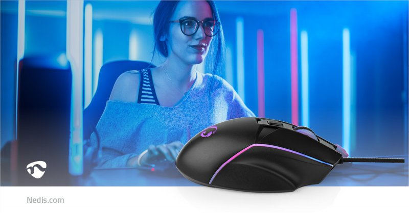 Gaming Mouse | Kabelové | 800 / 1200 / 2400 / 3200 / 4800 / 7200 dpi  GMWD510BK - obrázek č. 8