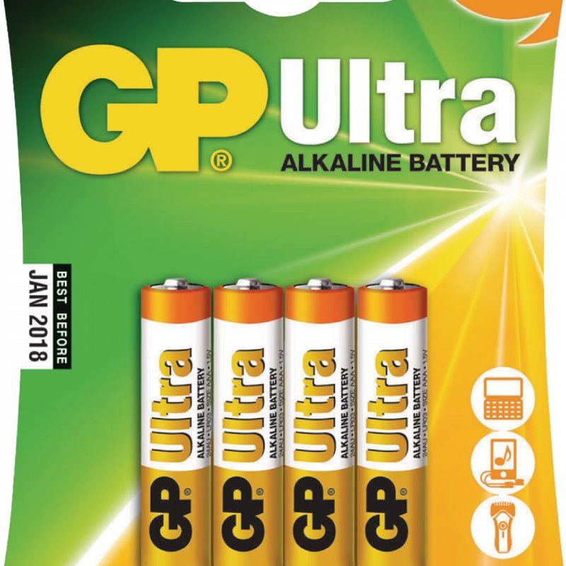 Alkalická Baterie AAA 1.5 V Ultra 4-Blistr - obrázek produktu
