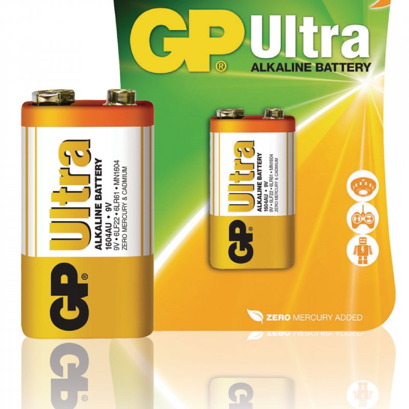 Alkalická Baterie 9 V Ultra 1-Blistr - obrázek č. 1