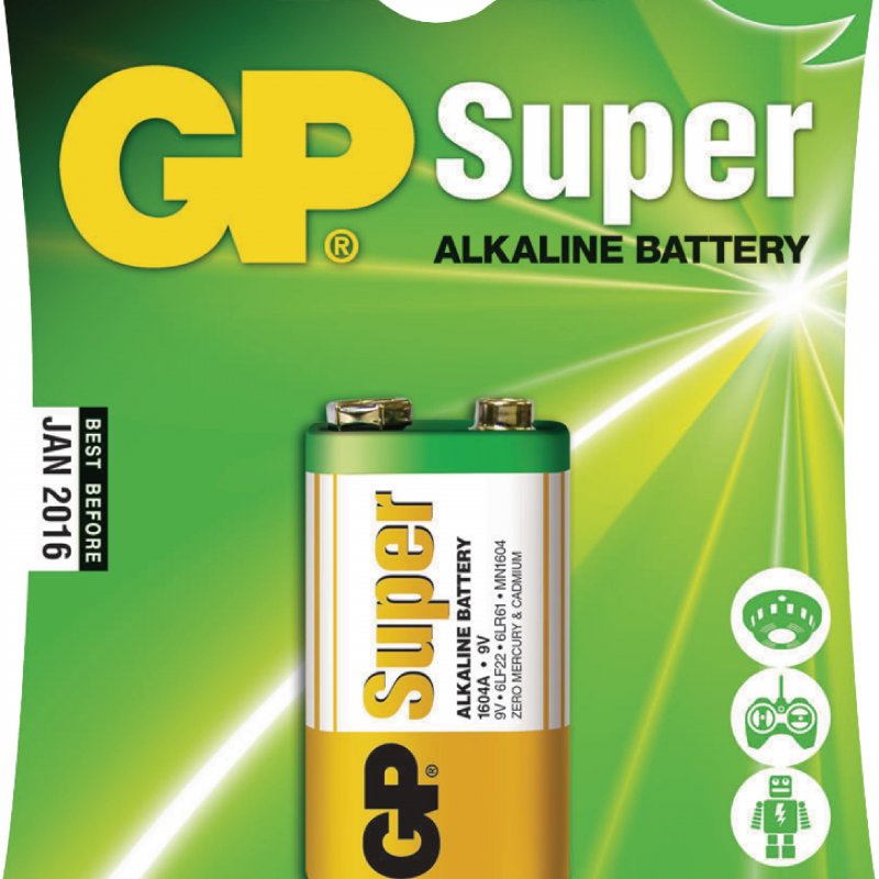 Alkalická Baterie 9 V Super 1-Blistr - obrázek produktu