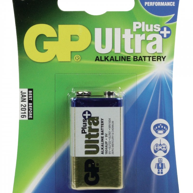 Alkalická Baterie 9 V Ultra+ 1-Blistr - obrázek produktu