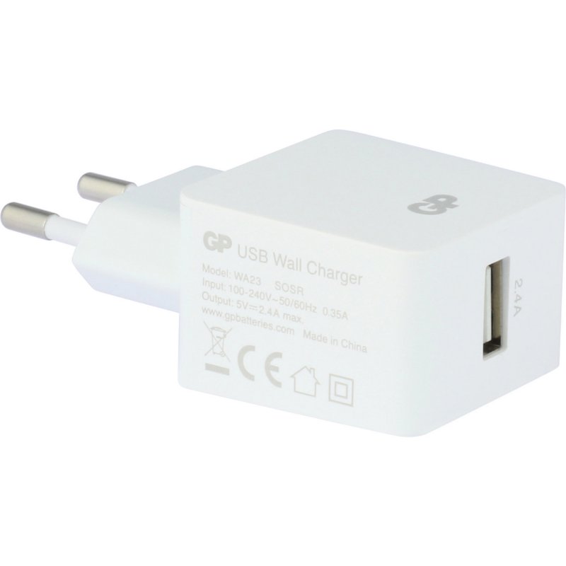 Nabíječka 1-Výstup 2.4 A USB Bílá - obrázek produktu