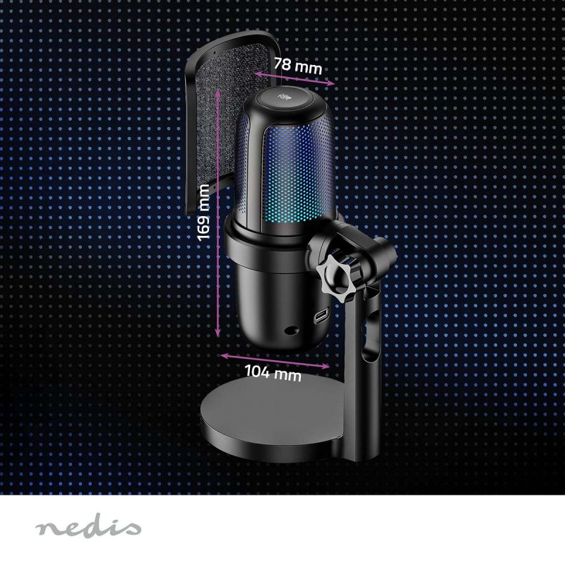 Streamovací a Herní Mikrofon  GSMIC210BK - obrázek č. 2