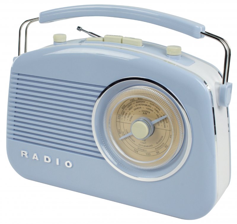 Přenosné FM Rádio FM / AM Modrá - obrázek č. 1